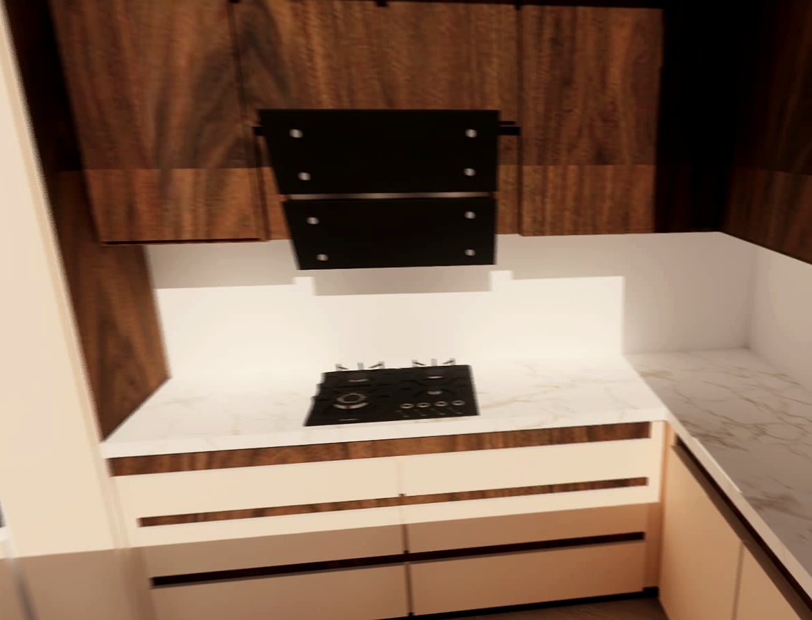 Cream & Walnut Kitchen — view 3